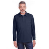 Harriton Men's Dark Navy StainBloc Pique Fleece Pullover Jacket