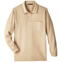 Harriton Men's Khaki StainBloc Pique Fleece Pullover Jacket