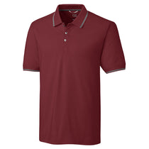 Cutter & Buck Men's Bordeaux DryTec Short Sleeve Advantage Tipped Polo