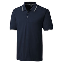 Cutter & Buck Men's Liberty Navy DryTec Short Sleeve Advantage Tipped Polo
