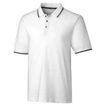 Cutter & Buck Men's White DryTec Short Sleeve Advantage Tipped Polo