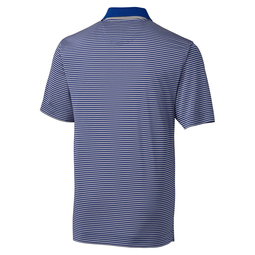 Cutter & Buck Men's Tour Blue/Oxide DryTec Trevor Stripe Polo