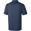 Cutter & Buck Men's Liberty Navy Heather Interbay Melange Stripe Polo