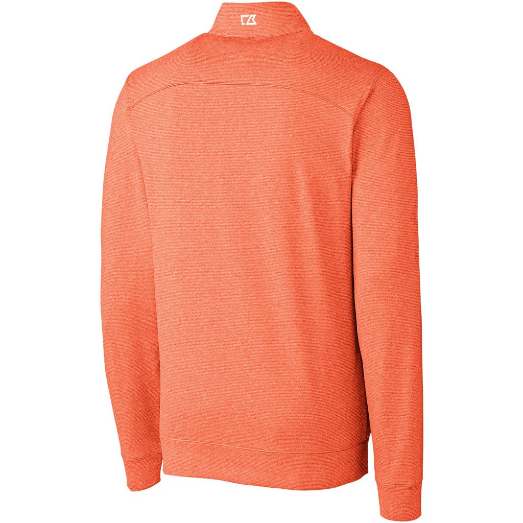 Cutter & Buck Men's Orange Shoreline Half Zip
