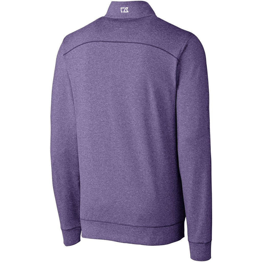 Cutter & Buck Men's Purple Shoreline Half Zip