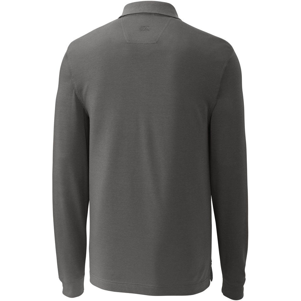 Cutter & Buck Men's Charcoal Advantage Long Sleeve Polo
