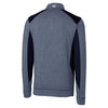 Cutter & Buck Men's Liberty Navy Heather Shoreline Colorblock Half-Zip