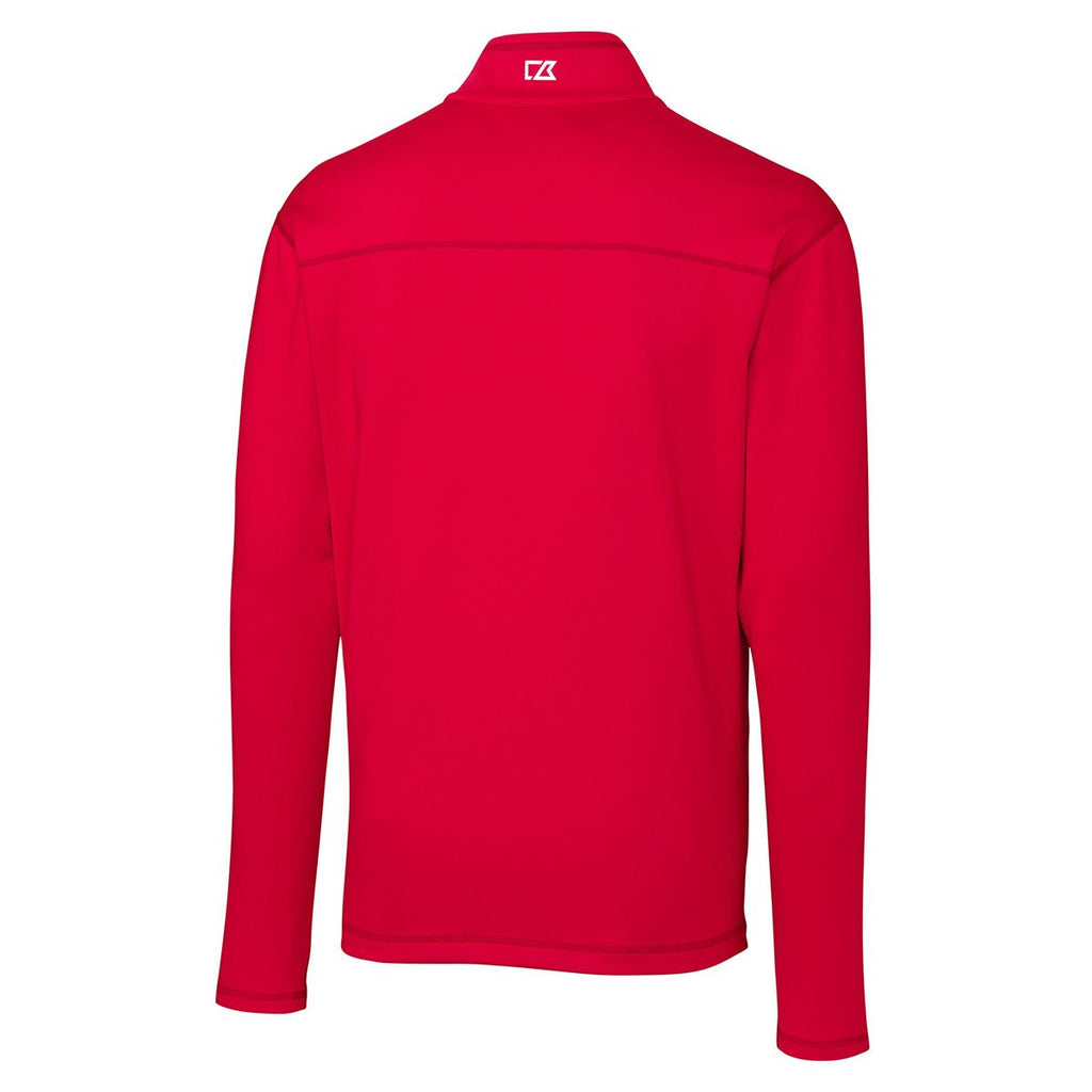 Cutter & Buck Men's Red DryTec Evergreen Reversible Half-Zip