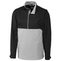 Cutter & Buck Men's Black/Concrete Fairway Long Sleeve Half Zip