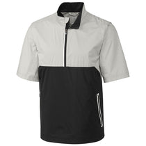 Cutter & Buck Men's Concrete/Black Fairway Short Sleeve Half Zip