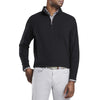 Peter Millar Men's Black Tri-Blend Melange Fleece Quarter-Zip