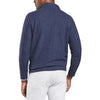 Peter Millar Men's Navy Tri-Blend Melange Fleece Quarter-Zip
