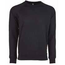 Next Level Unisex Black French Terry Raglan Crew