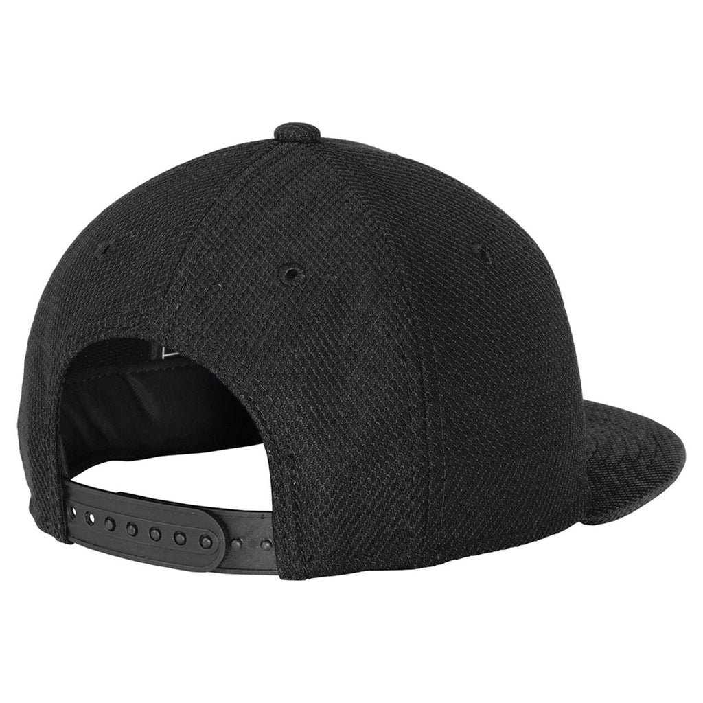 New Era Youth Black Original Fit Diamond Era Flat Bill Snapback Cap