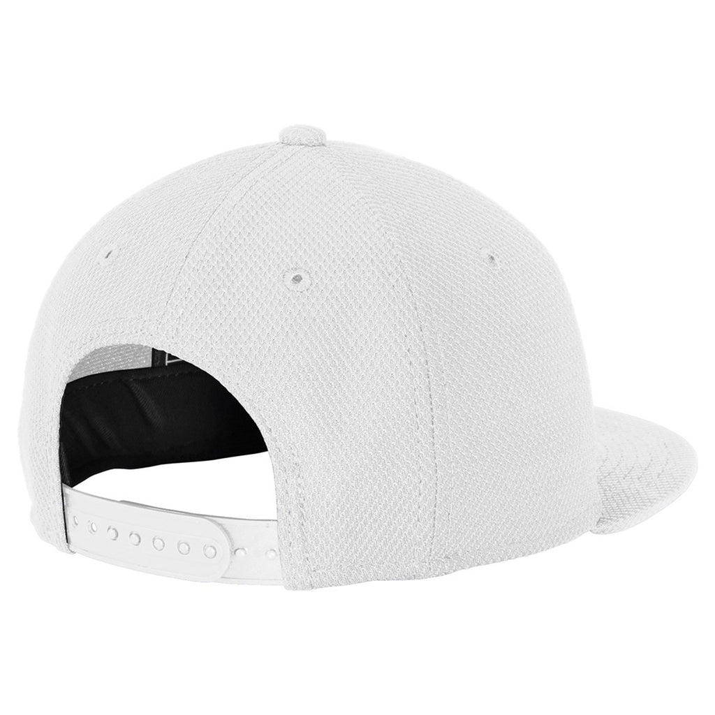 New Era Youth White Original Fit Diamond Era Flat Bill Snapback Cap