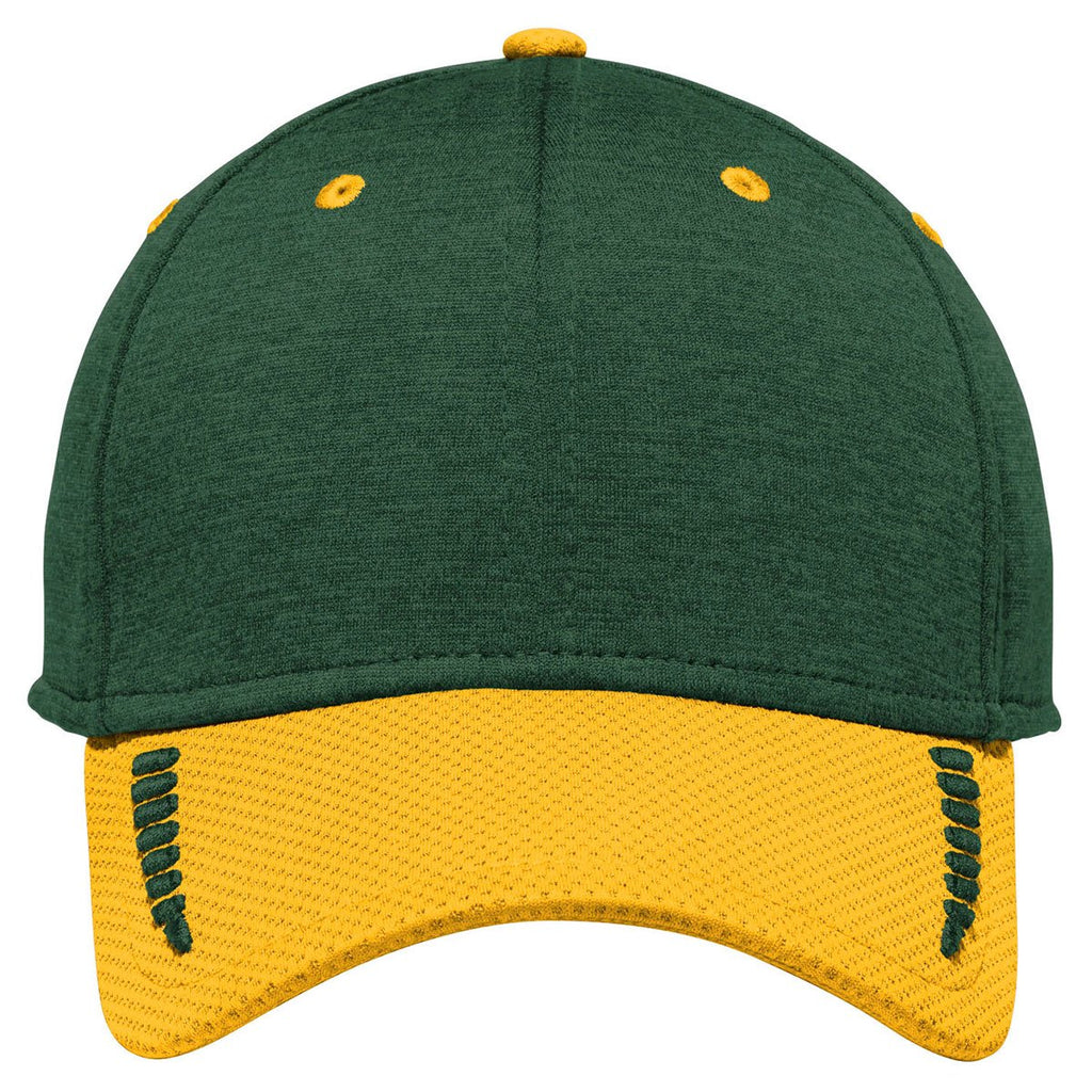 New Era Gold/Dark Green Shadow Heather Shadow Stretch Heather Colorblock Cap