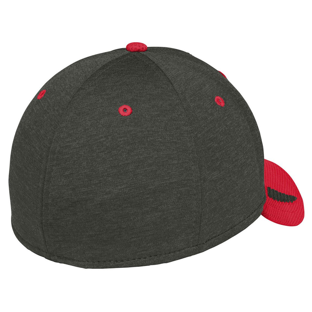 New Era Scarlet/Black Shadow Heather Shadow Stretch Heather Colorblock Cap