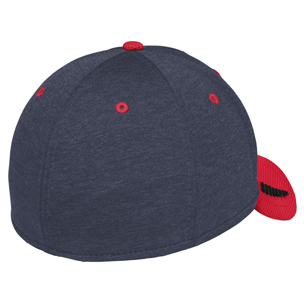 New Era Scarlet/Navy Shadow Heather Shadow Stretch Heather Colorblock Cap