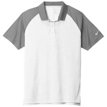 Nike Men's White/Cool Grey Dry Raglan Polo