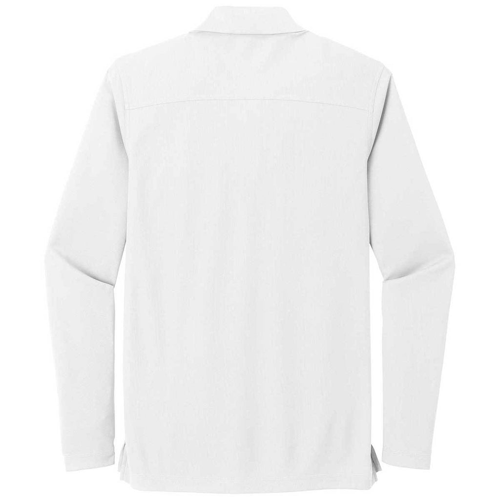 OGIO Men's Bright White Caliber 2.0 Long Sleeve Polo