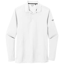OGIO Men's Bright White Caliber 2.0 Long Sleeve Polo