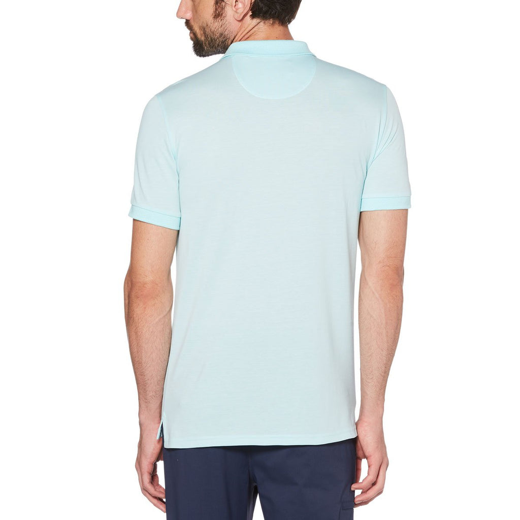 Original Penguin Men's Tanager Turquoise Birdseye View Polo