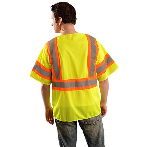 OccuNomix Men's Yellow Class 3 Mesh Two Tone Vest