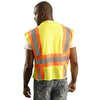 OccuNomix Men's Yellow High Visibility Classic Mesh Two-Tone Safety Vest