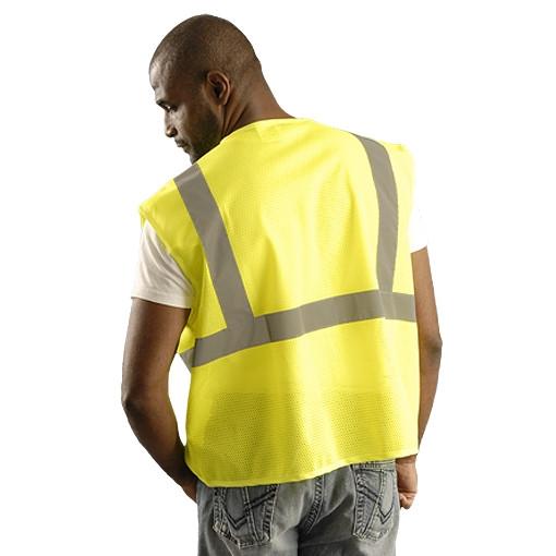 OccuNomix Men's Yellow High Visibility Classic Mesh Standard Safety Vest