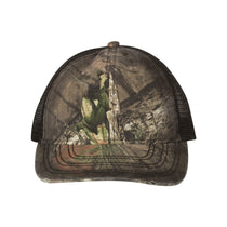Outdoor Cap Mossy Oak Country/Black Oil Stained Camo Trucker Cap
