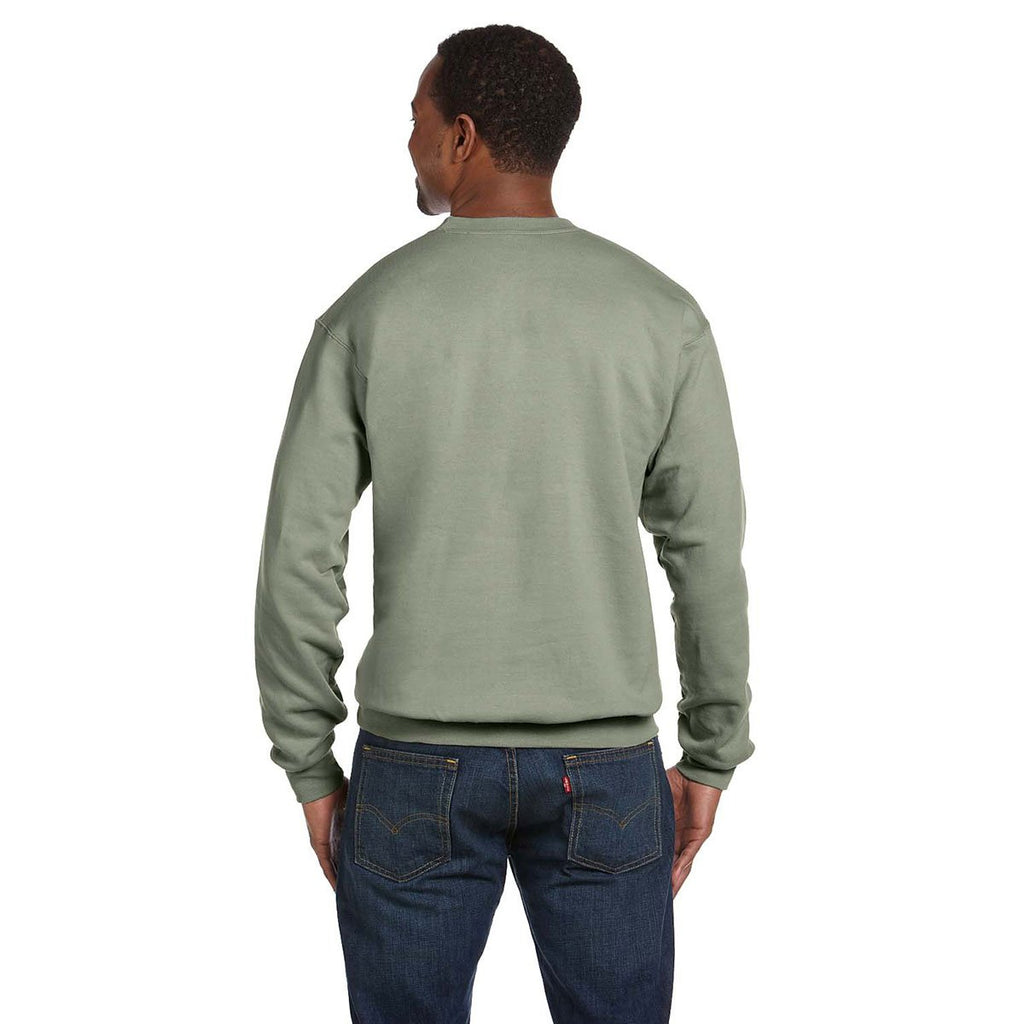 Hanes Men's Stonewash Green 7.8 oz. EcoSmart 50/50 Fleece Crew