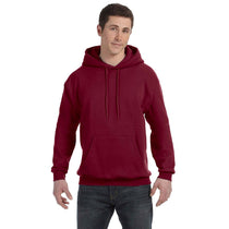 Hanes Men's Cardinal 7.8 oz. EcoSmart 50/50 Pullover Hood