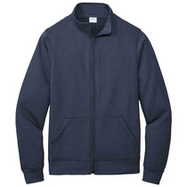 Port & Company Men's Navy Core Fleece Cadet Full-Zip Sweatshirt