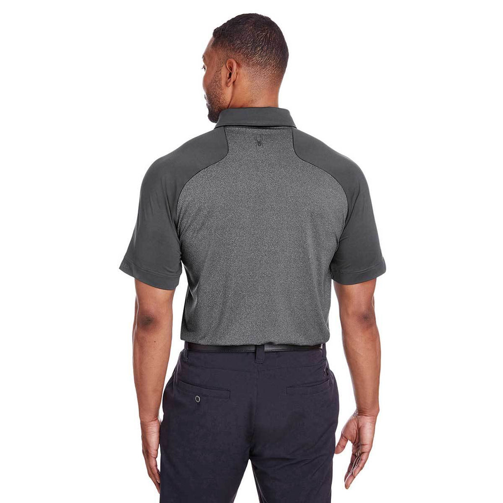 Spyder Men's Black Heather/Black Peak Polo