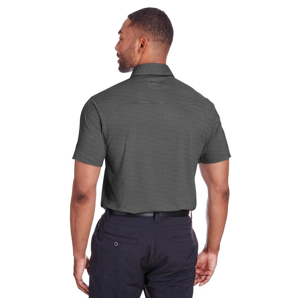 Spyder Men's Black Stripe Boundary Polo