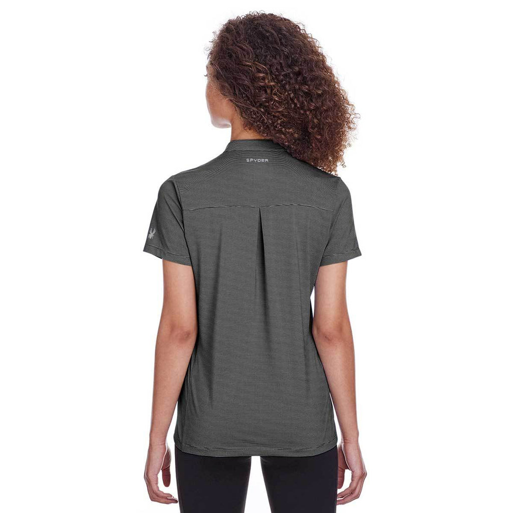 Spyder Women's Black Stripe Boundary Polo
