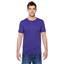 Fruit of the Loom Men's Purple 4.7 oz. Sofspun Jersey Crew T-Shirt