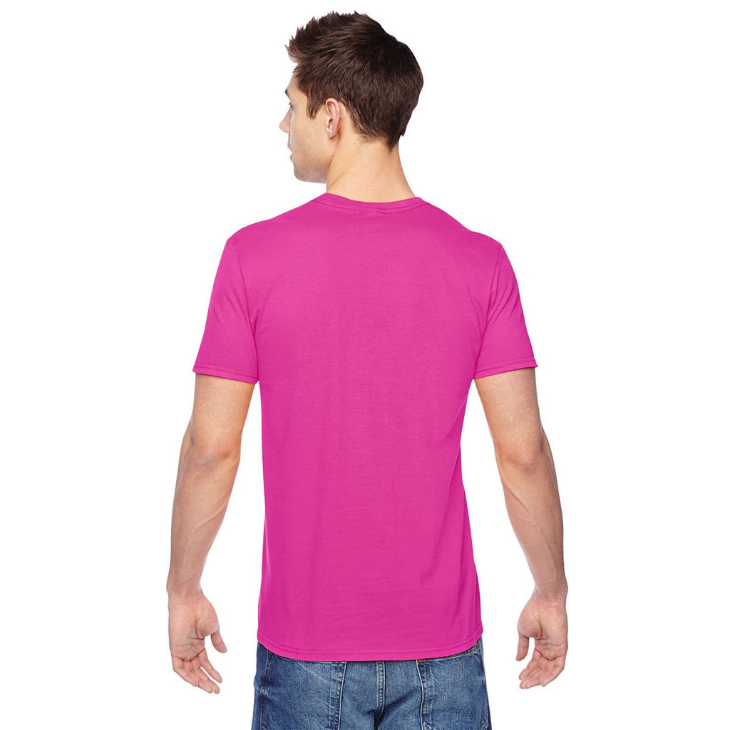 Fruit of the Loom Men's Cyber Pink 4.7 oz. Sofspun Jersey Crew T-Shirt