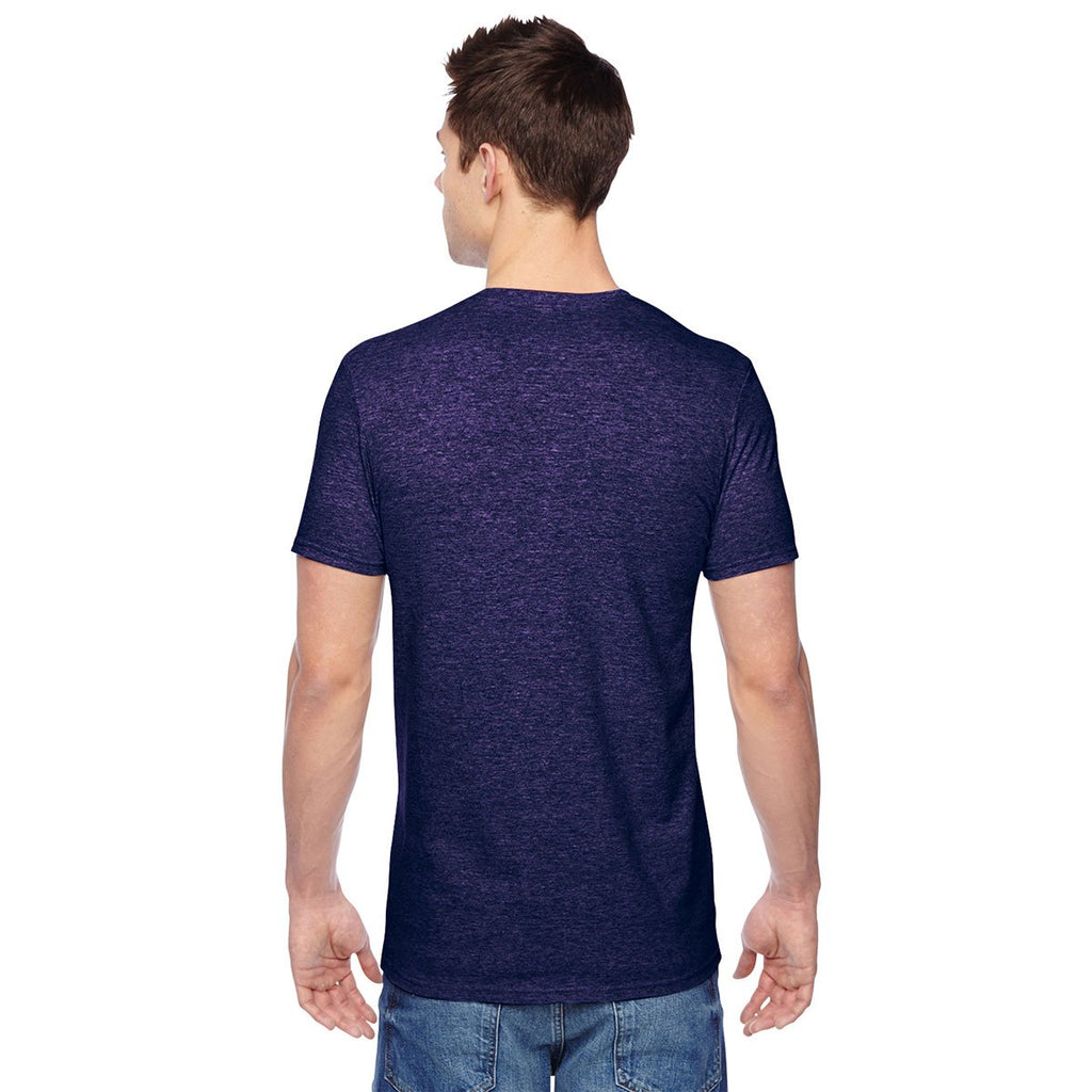 Fruit of the Loom Men's Heather Grape 4.7 oz. Sofspun Jersey Crew T-Shirt