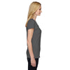 Fruit of the Loom Women's Charcoal Grey 4.7 oz. Sofspun Jersey Junior V-Neck T-Shirt