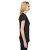Fruit of the Loom Women's Black 4.7 oz. Sofspun Jersey Junior V-Neck T-Shirt