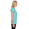 Fruit of the Loom Women's Scuba Blue 4.7 oz. Sofspun Jersey Junior V-Neck T-Shirt