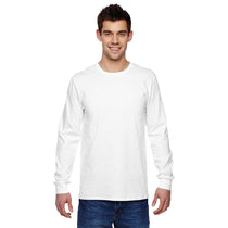 Fruit of the Loom Men's White 4.7 oz. Sofspun Jersey Long-Sleeve T-Shirt