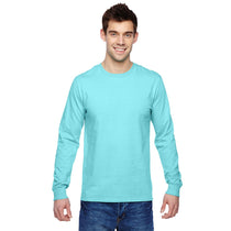 Fruit of the Loom Men's Scuba Blue 4.7 oz. Sofspun Jersey Long-Sleeve T-Shirt