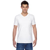 Fruit of the Loom Men's White 4.7 oz Sofspun Jersey V-Neck T-Shirt
