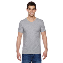 Fruit of the Loom Men's Athletic Heather 4.7 oz Sofspun Jersey V-Neck T-Shirt