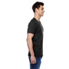 Fruit of the Loom Men's Black 4.7 oz Sofspun Jersey V-Neck T-Shirt