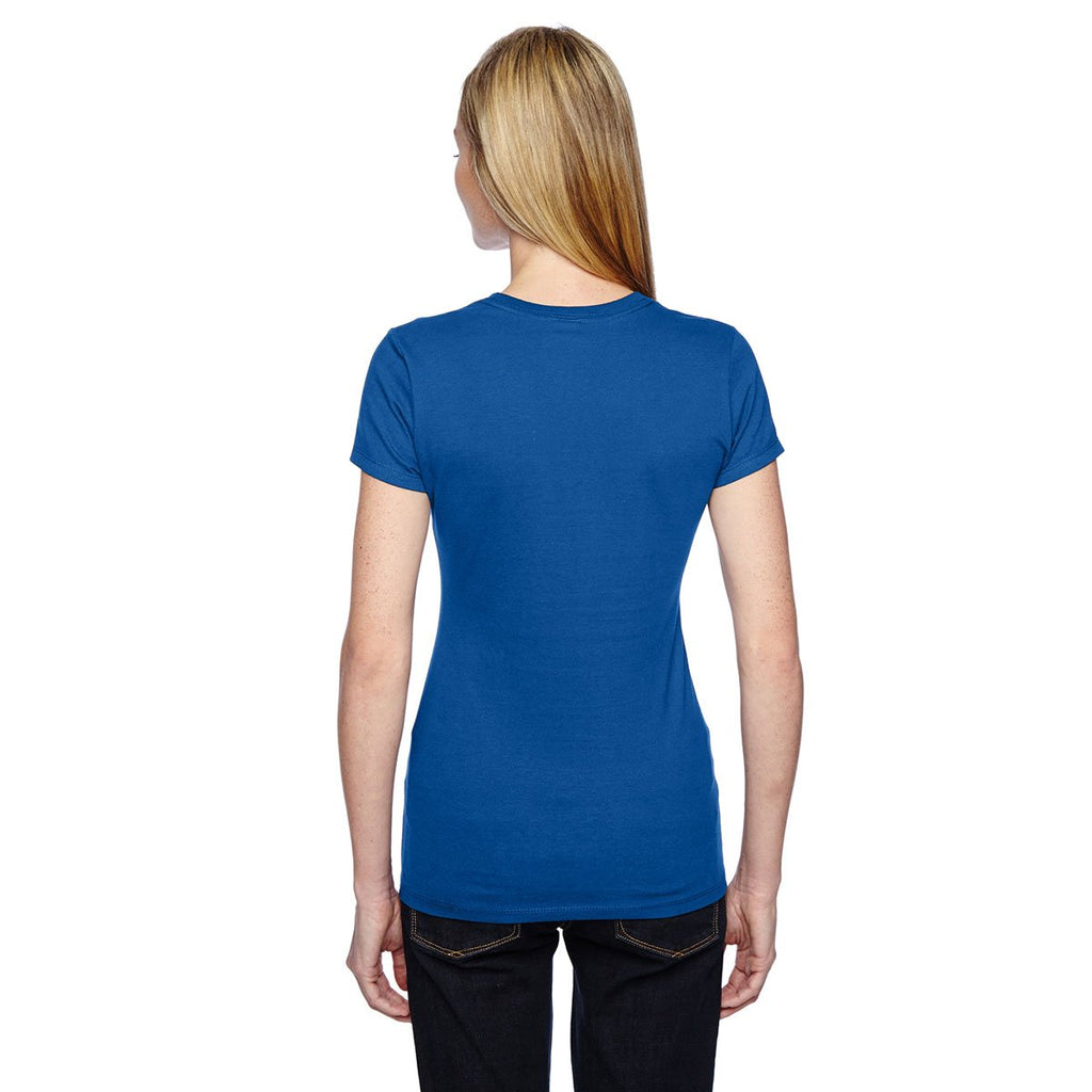 Fruit of the Loom Women's Royal 4.7 oz Sofspun Jersey Junior Crew T-Shirt