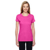 Fruit of the Loom Women's Cyber Pink 4.7 oz Sofspun Jersey Junior Crew T-Shirt