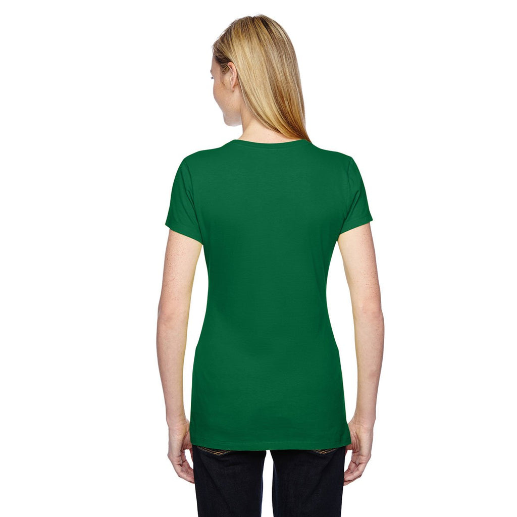 Fruit of the Loom Women's Clover 4.7 oz Sofspun Jersey Junior Crew T-Shirt